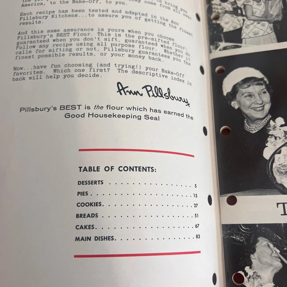 Vintage Pillsbury 14th Grand National Bake-Off Cookbook 1963 100 Recipes Booklet